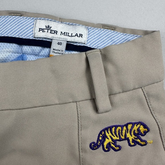 Peter Millar Other - Peter Millar LSU Tigers College Logo Chino Shorts Mens size 40 Performance Golf